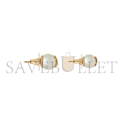 YSL CASSANDRE PEARL EARRINGS IN METAL 691563Y15269018 YSL CASSANDRE PEARL EARRINGS IN METAL 691563Y15269018